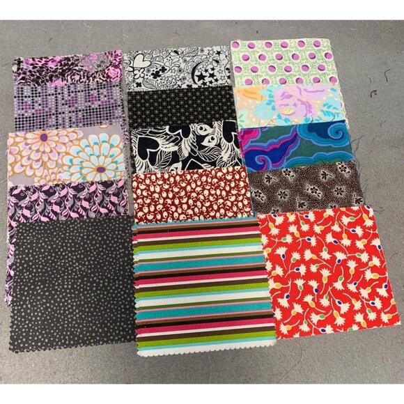 35 Pieces Precut 5" Cotton Quilting Fabric Squares - Sweet Remembrance Dawn Char - Picture 10 of 12